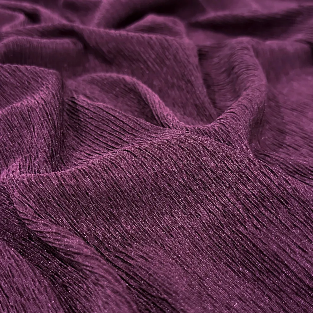 Bella Crepe Table Napkin in Eggplant