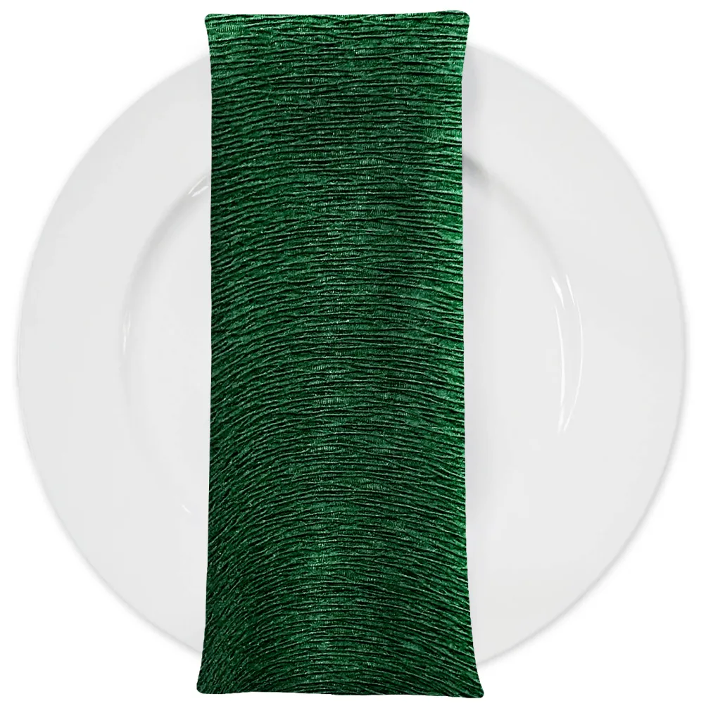 Bella Crepe Table Napkin in Hunter Green