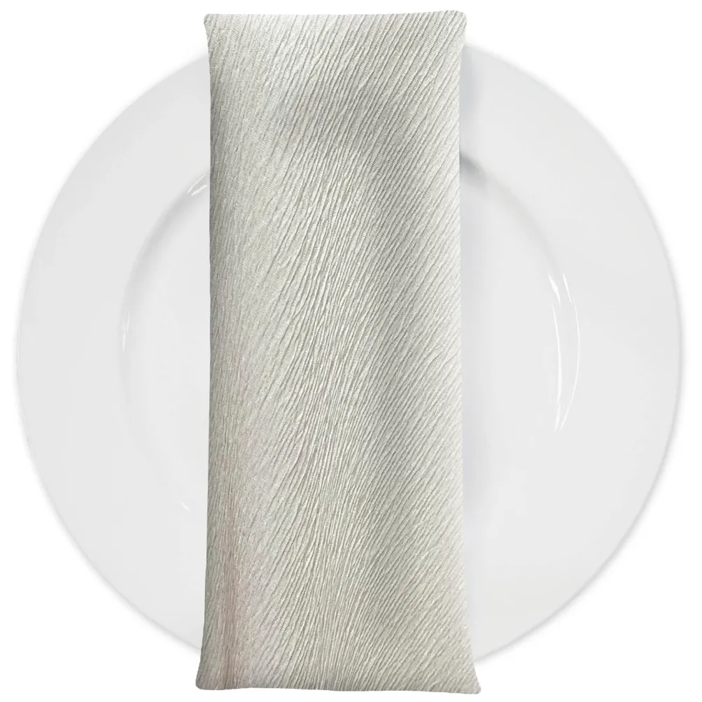 Bella Crepe Table Napkin in Ivory