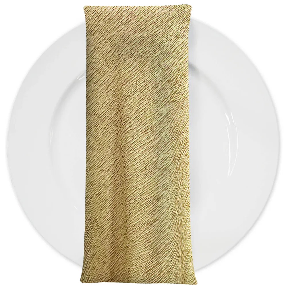 Bella Crepe Table Napkin in Lt Gold