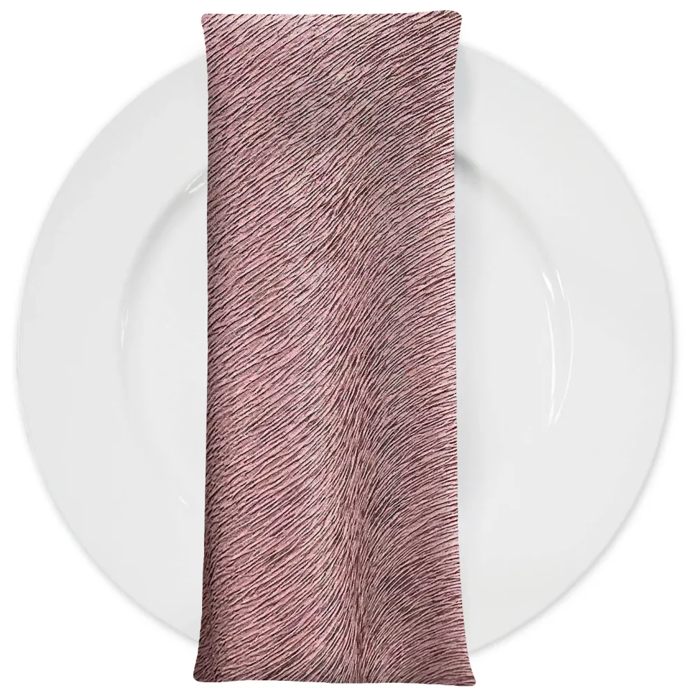 Bella Crepe Table Napkin in Mauve
