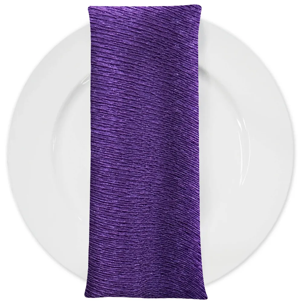 Bella Crepe Table Napkin in Purple