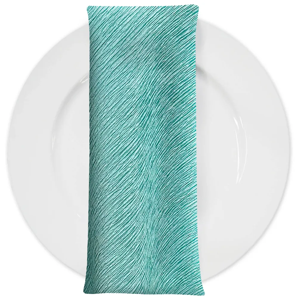 Bella Crepe Table Napkin in Teal Green