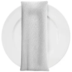 Bella Crepe Table Napkin in White