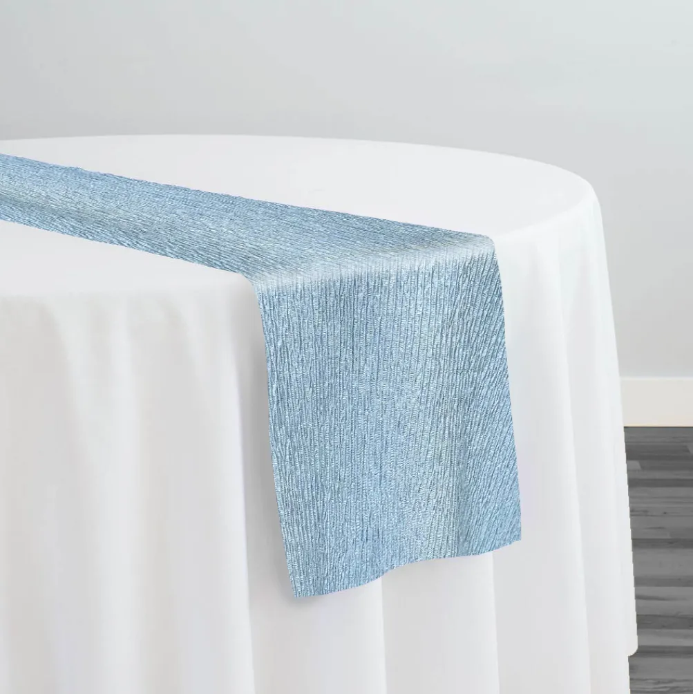 Bella Crepe Table Runner in Baby Blue
