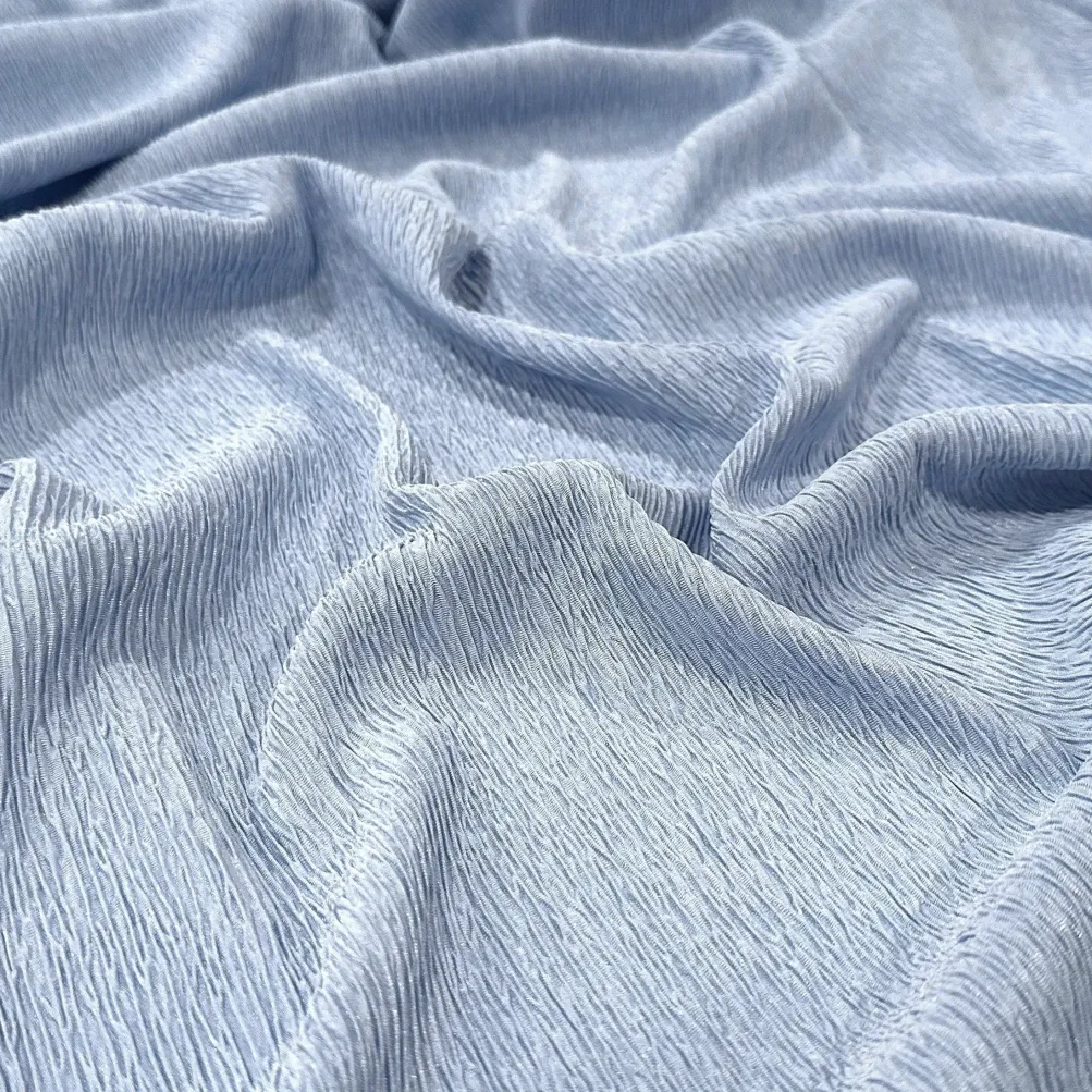 Bella Crepe Table Runner in Baby Blue