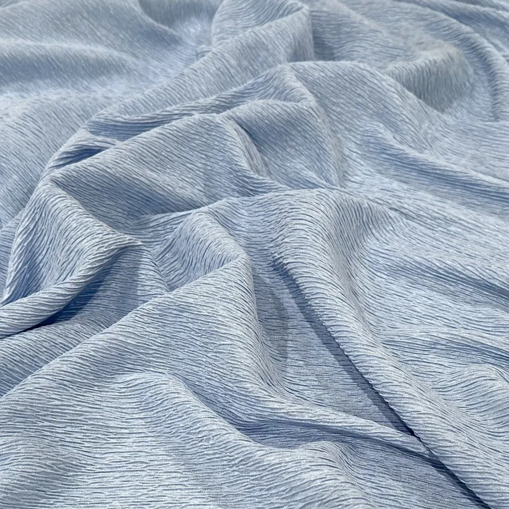 Bella Crepe Table Runner in Baby Blue