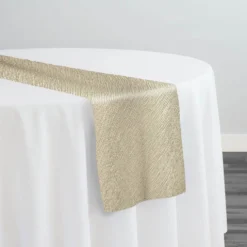 Bella Crepe Table Runner in Bone