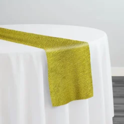 Bella Crepe Table Runner in Chartreuse