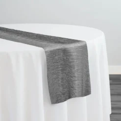 Bella Crepe Table Runner in Grey