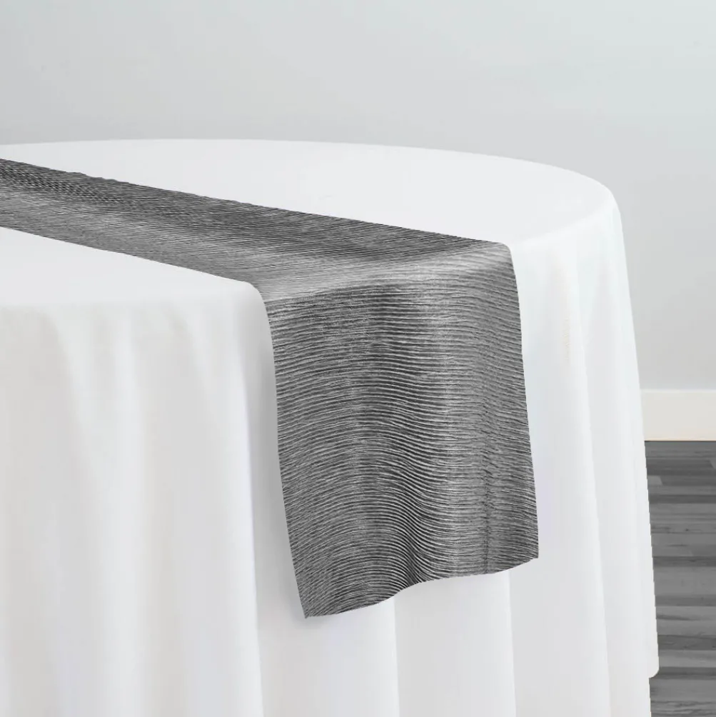 Bella Crepe Table Runner in Grey