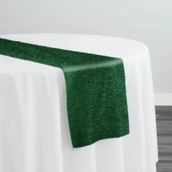 Bella Crepe Table Runner in Hunter Green