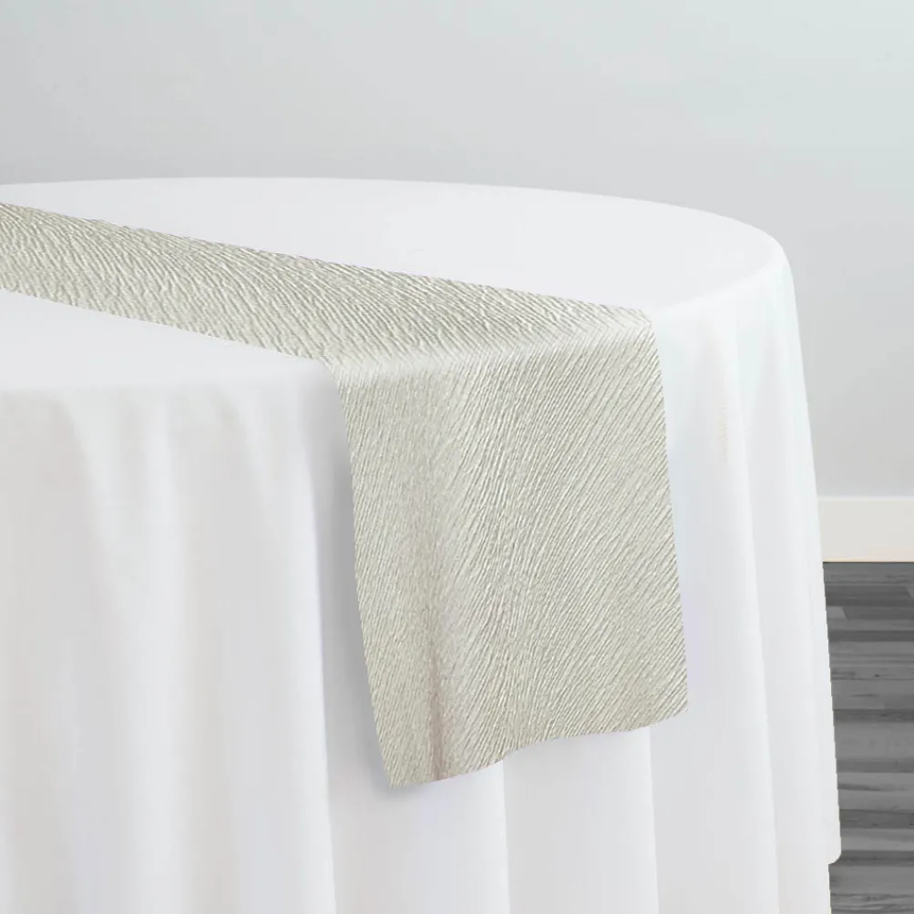 Bella Crepe Table Runner in Ivory