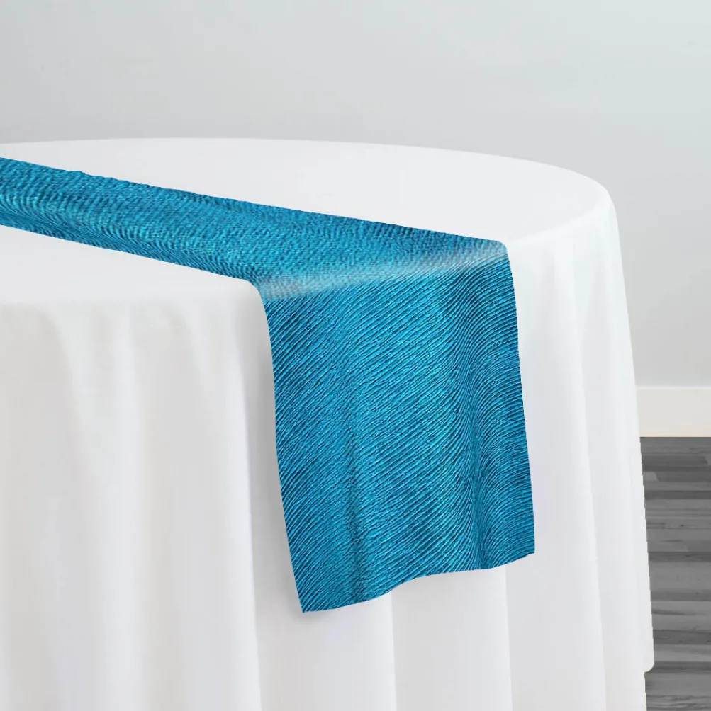 Bella Crepe Table Runner in Turquoise