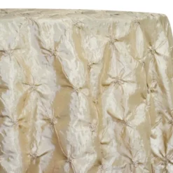 Belly Button (Pinwheel) Table Linen in Taupe Gold