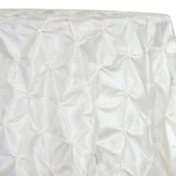 Belly Button (Pinwheel) Table Linen in White
