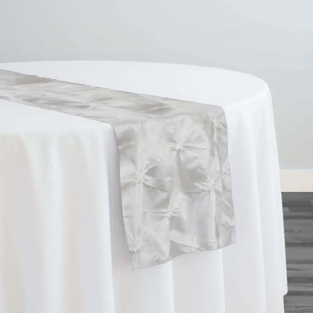 Belly Button (Pinwheel) Table Runner in White