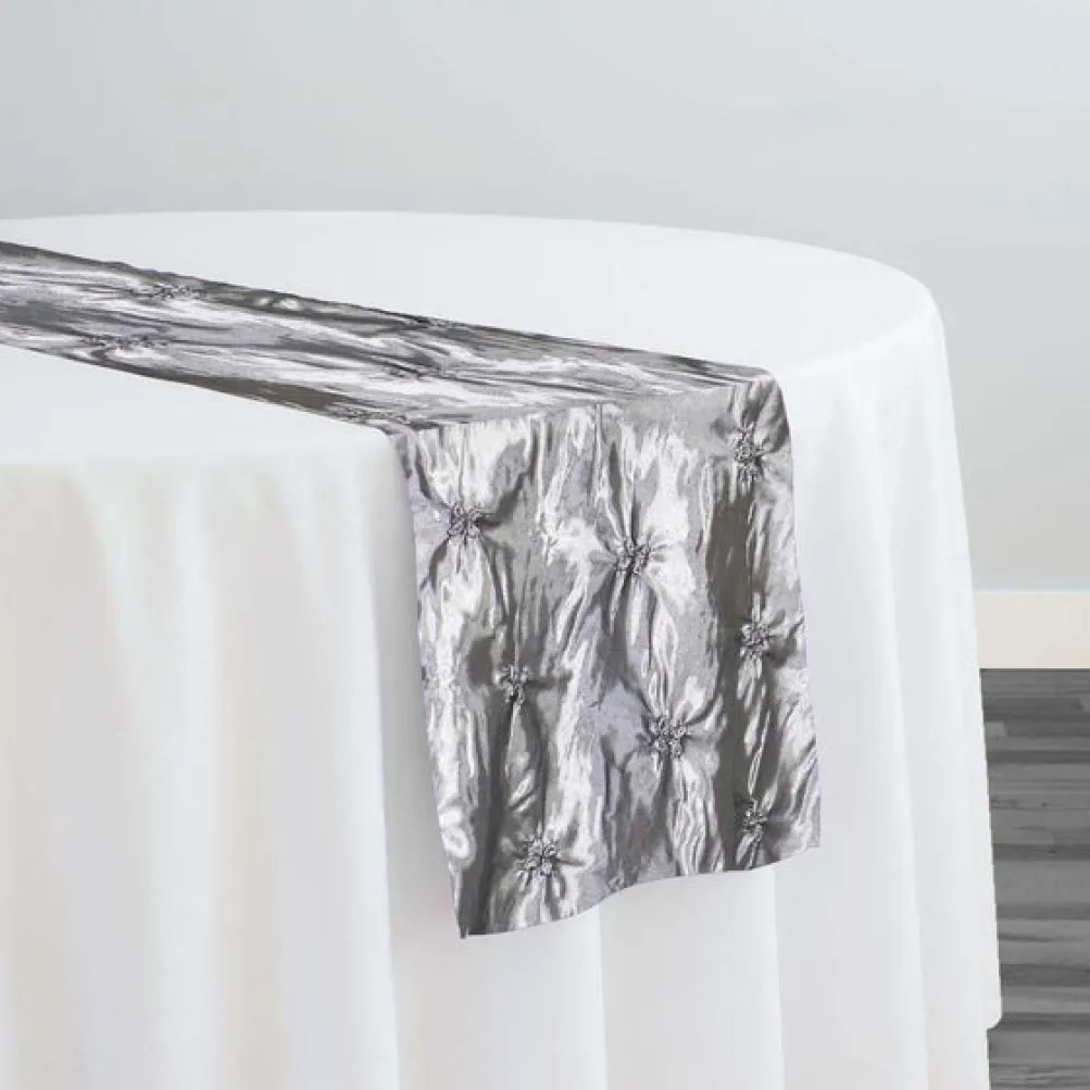 Belly Button (Pinwheel) Table Runner in Charcoal