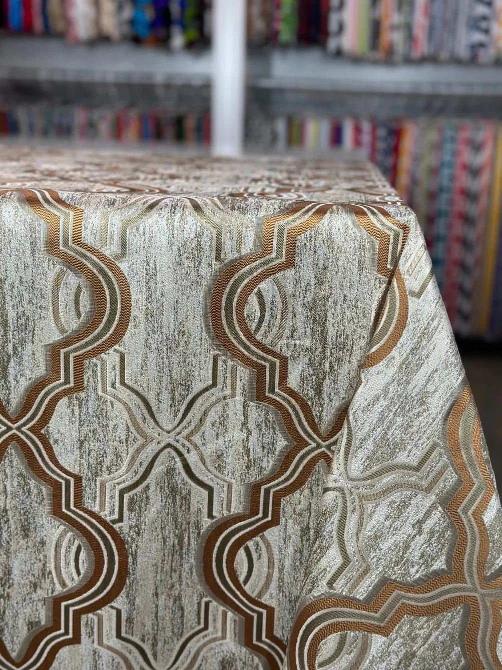 Bentley Jacquard Table Linen in Copper