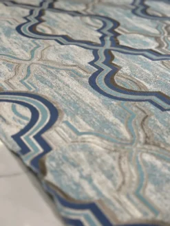 Bentley Jacquard Table Linen in Turquoise