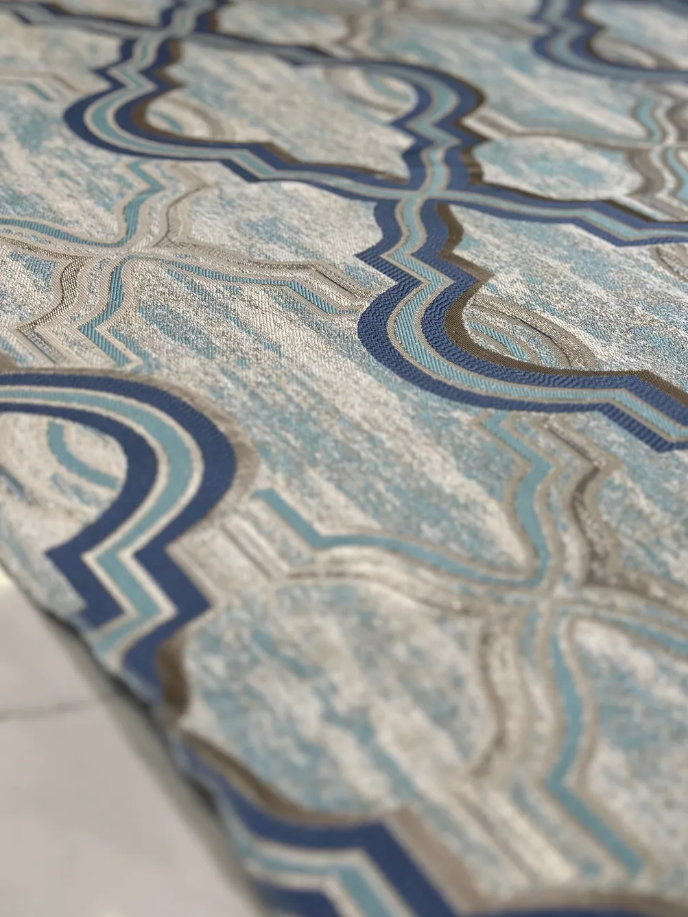 Bentley Jacquard Table Linen in Turquoise