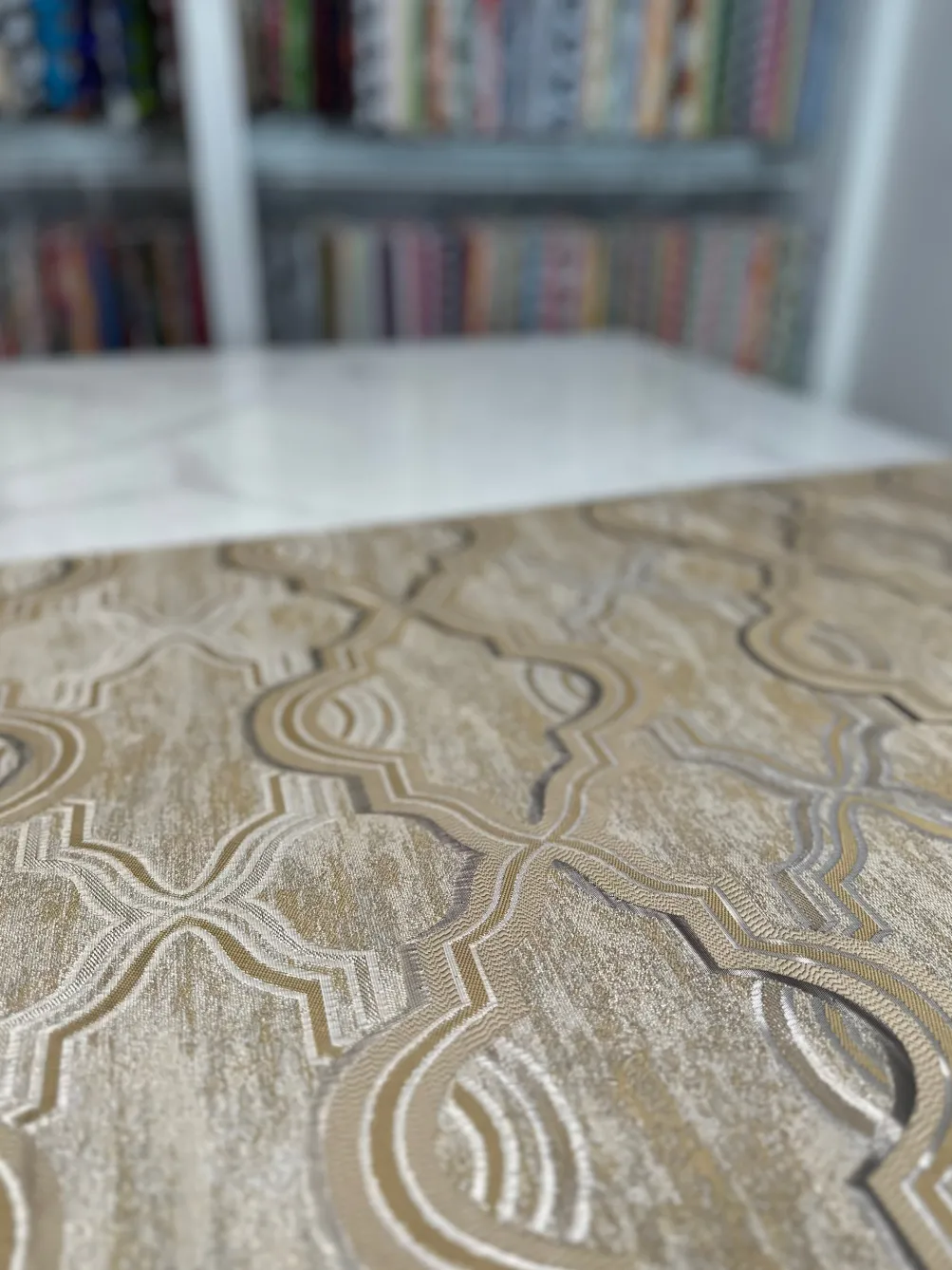 Bentley Jacquard Table Linen in Gold