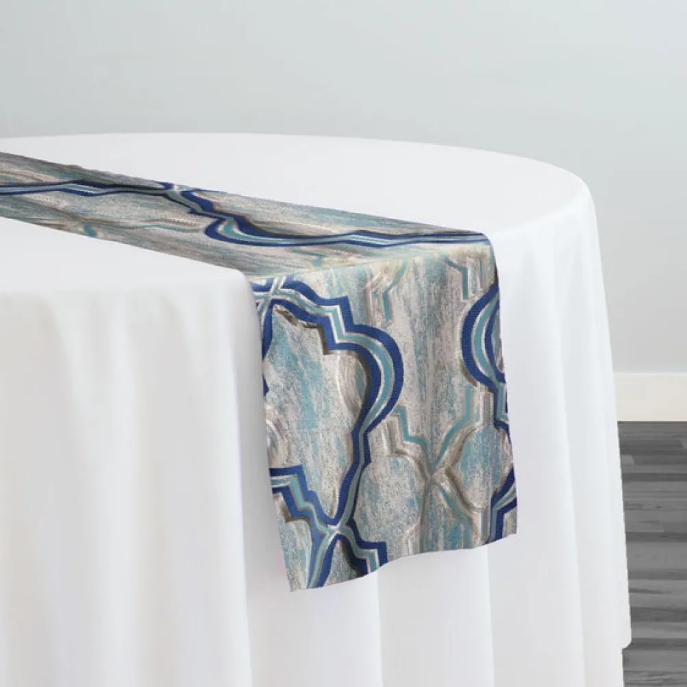 Bentley Jacquard Table Runner in Turquoise