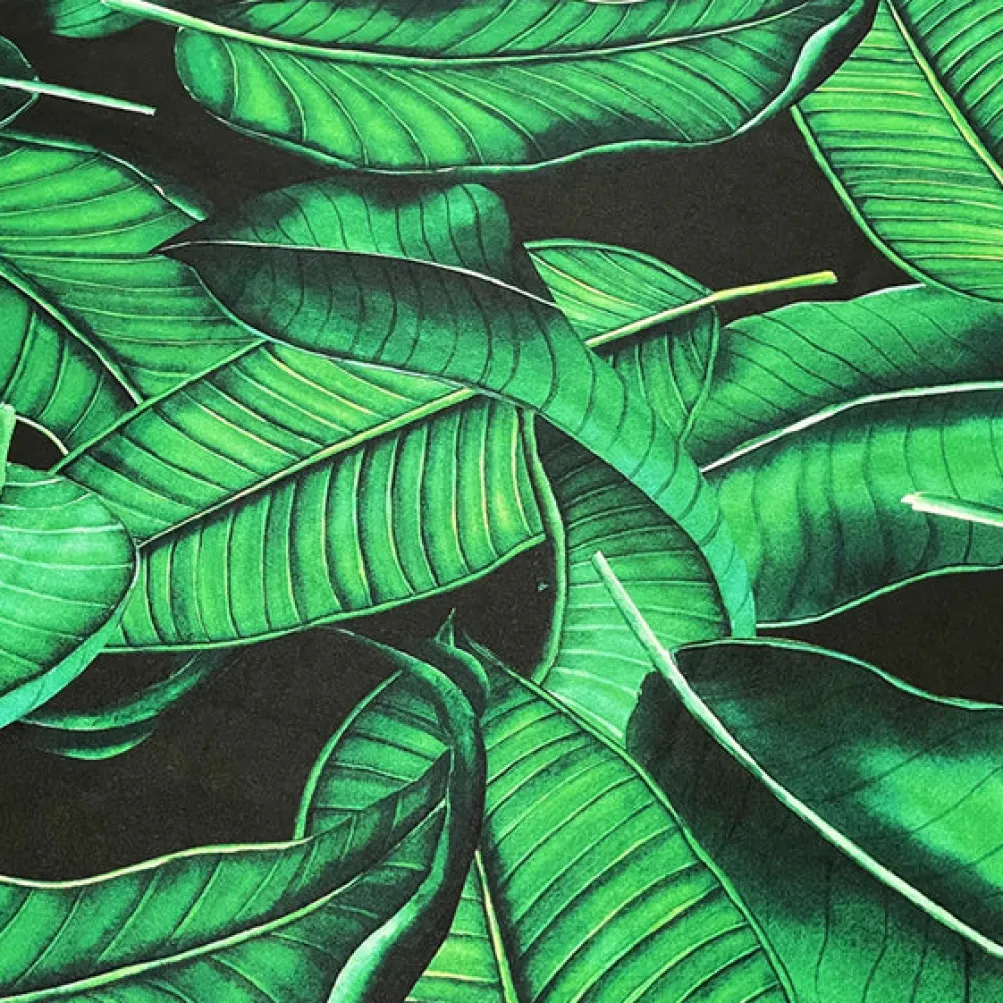Beverly (Poly Print) Table Runner in Green/Black