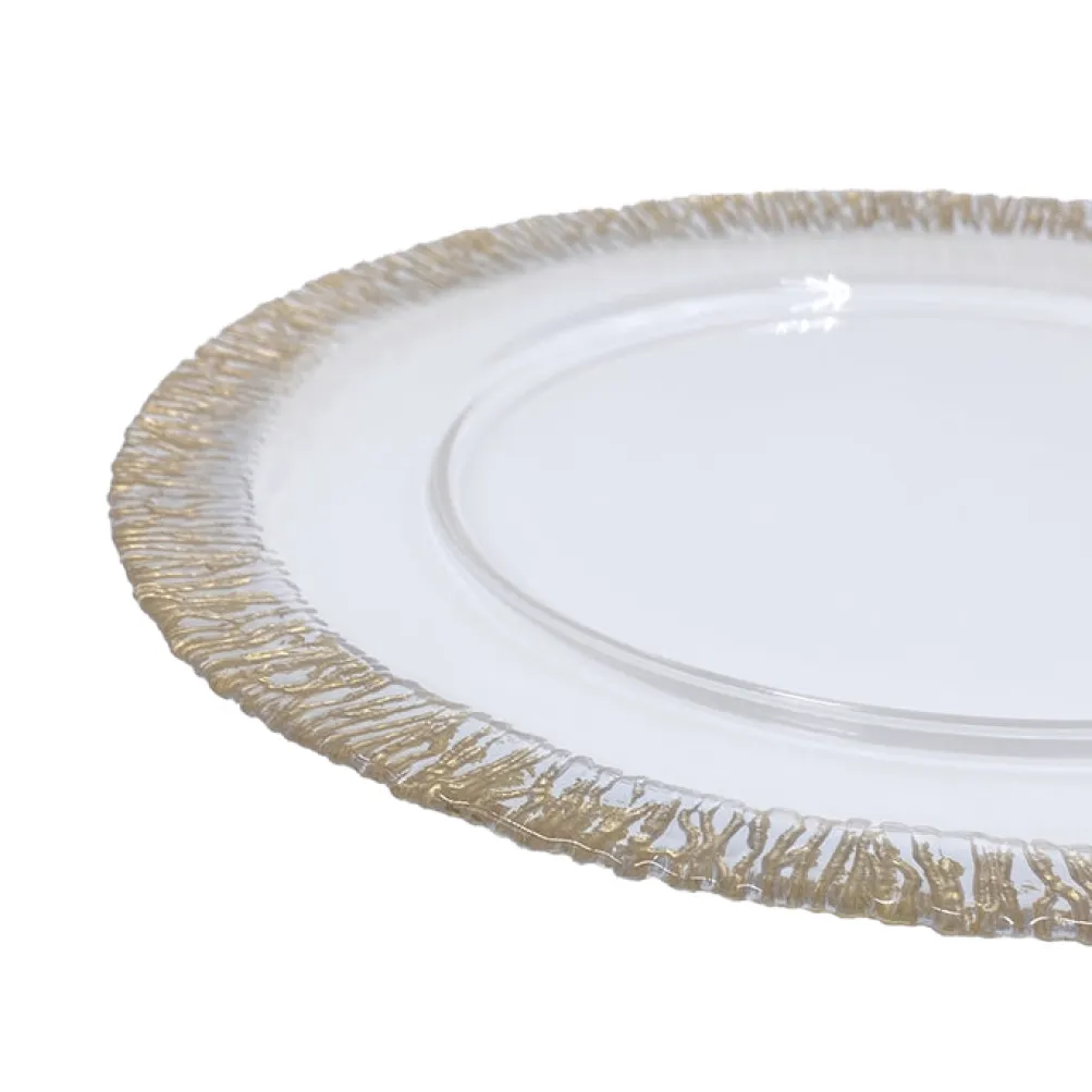 Birch - Glass Charger Plate in Gold (Item # 0298)