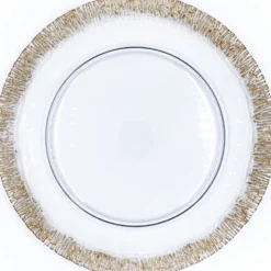 Birch - Glass Charger Plate in Gold (Item # 0298)
