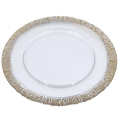 Birch - Glass Charger Plate in Gold (Item # 0298)