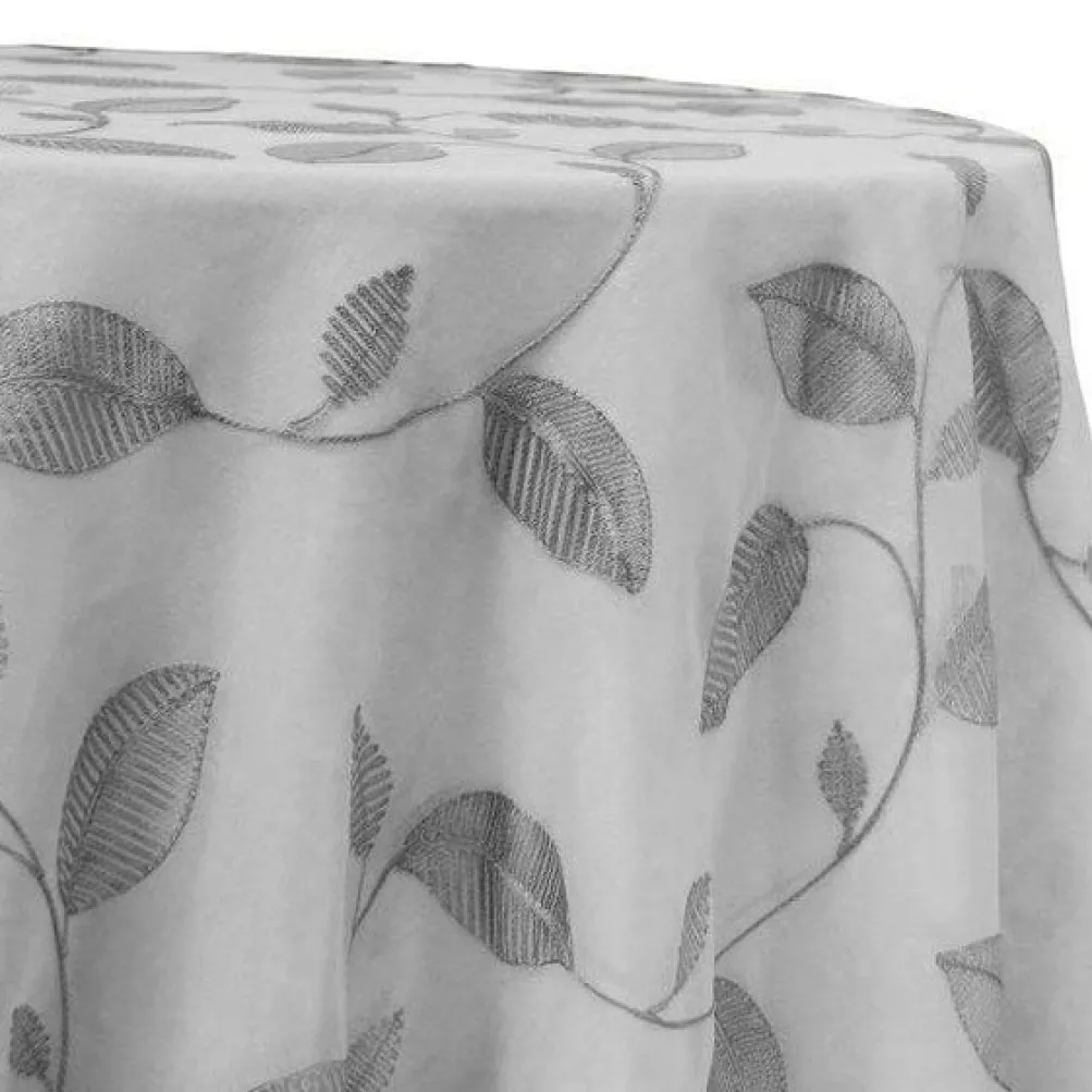 Birch Leaf Table Linen in Grey