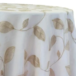 Birch Leaf Table Linen in Taupe