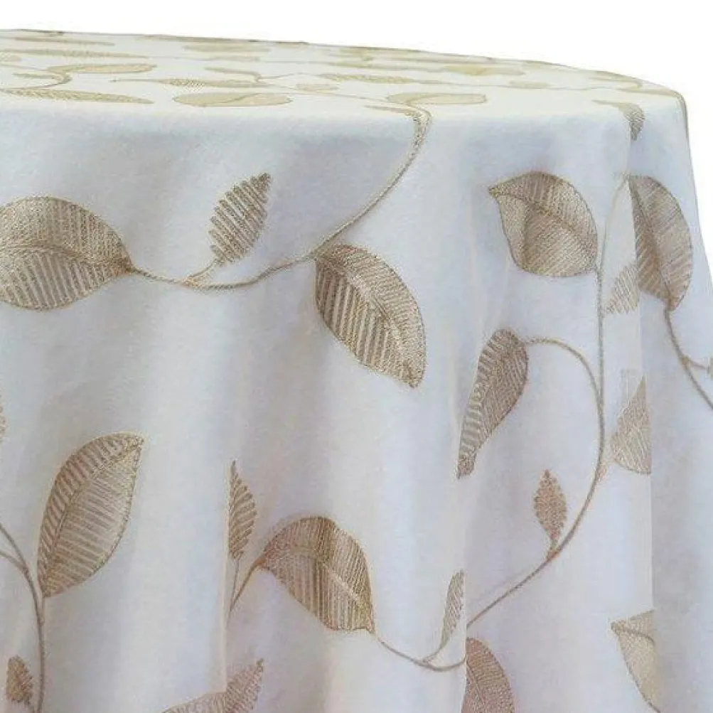 Birch Leaf Table Linen in Taupe