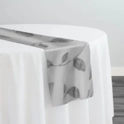 Birch Leaf Table Runner in Grey