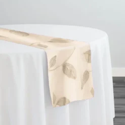 Birch Leaf Table Runner in Ivory