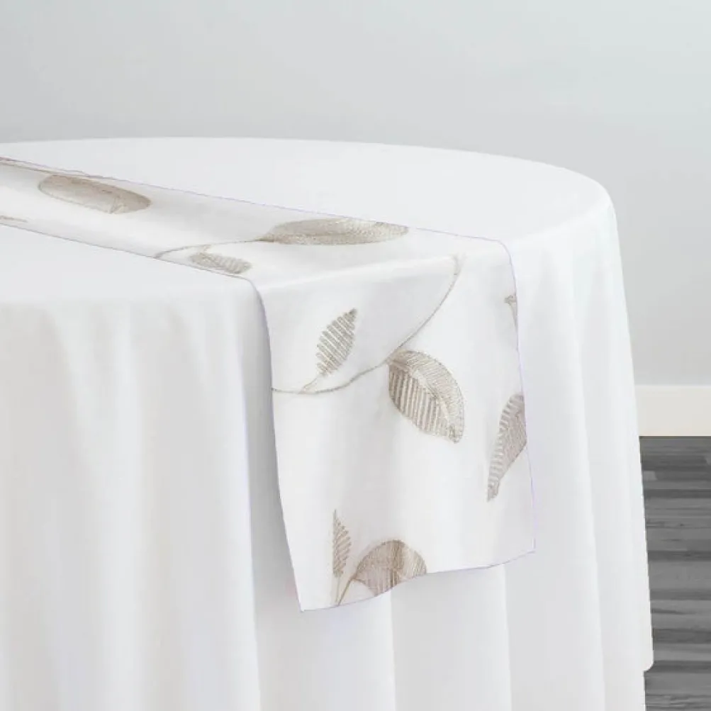 Birch Leaf Table Runner in Taupe
