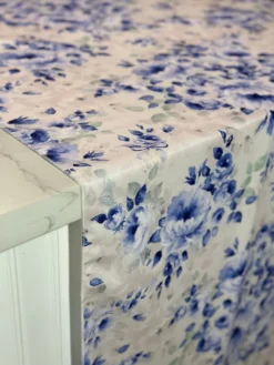 Blue Flora (Poly Print) Table Linen