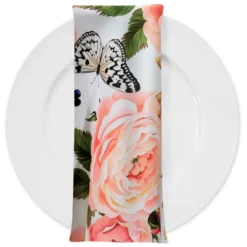 Blush Bouquet (Poly Print) Table Napkin