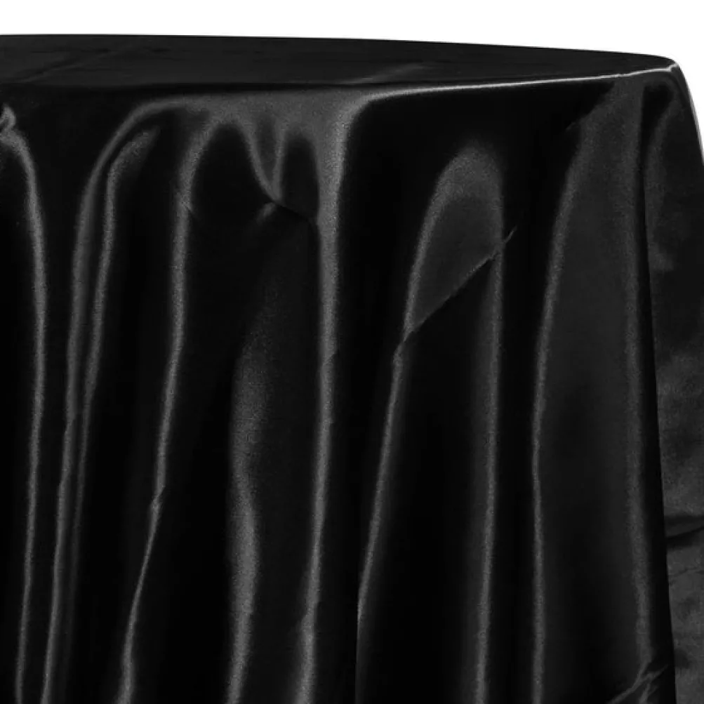 Bridal Satin Table Linen in Black