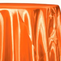 Bridal Satin Table Linen in Dark Orange 622