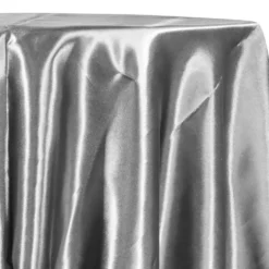 Bridal Satin Table Linen in Silver 606