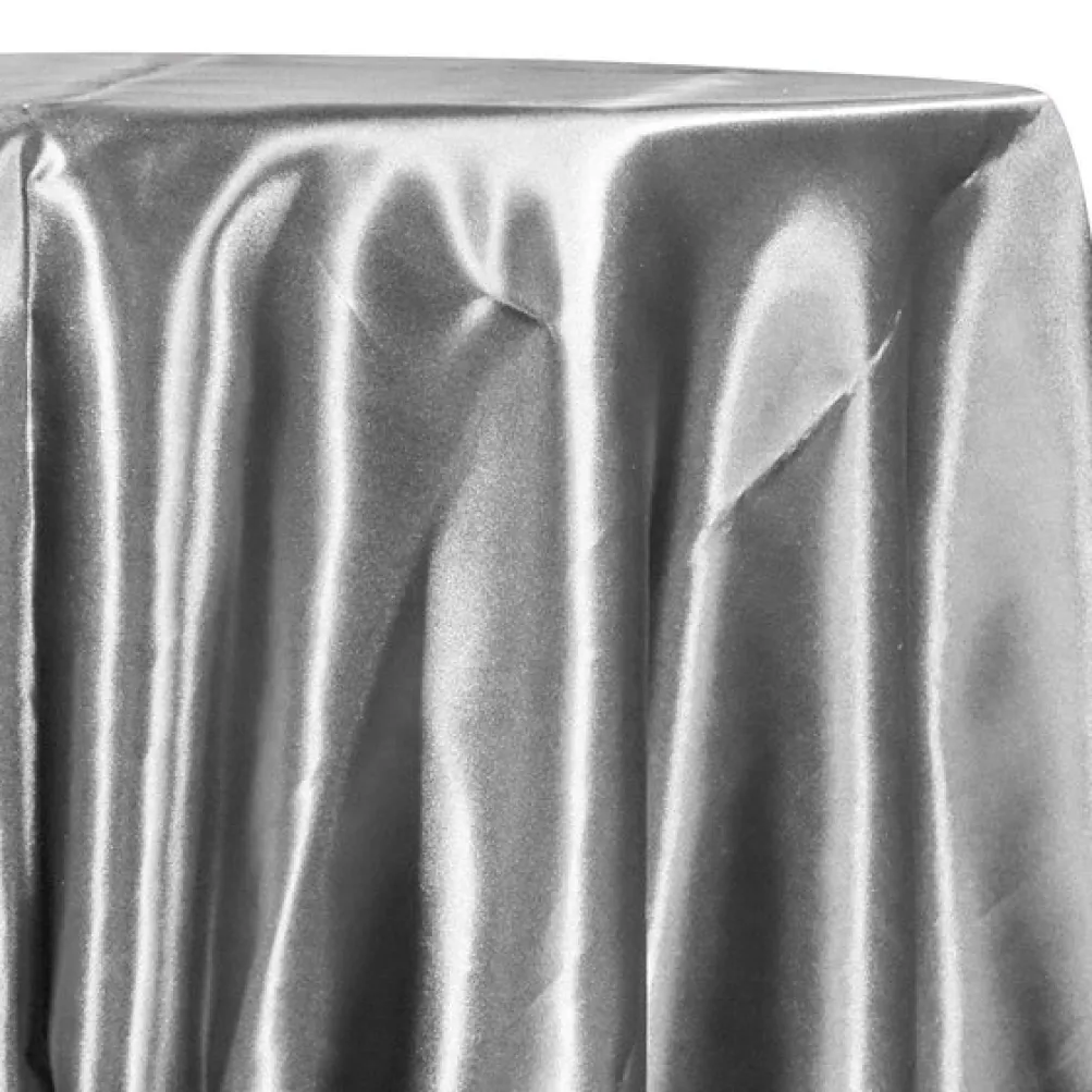 Bridal Satin Table Linen in Silver 606