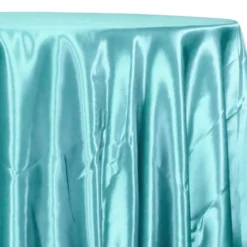 Bridal Satin Table Linen in Teal Green 645