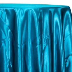 Bridal Satin Table Linen in Turquoise 31