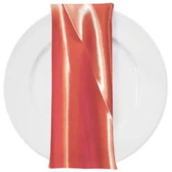 Bridal Satin Table Napkin in Coral 208