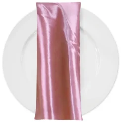 Bridal Satin Table Napkin in Dusty Rose 317