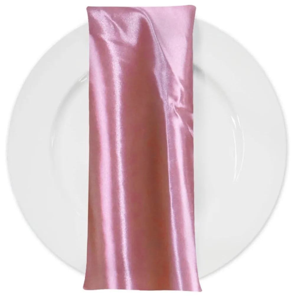 Bridal Satin Table Napkin in Dusty Rose 317