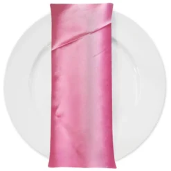 Bridal Satin Table Napkin in Hot Pink 515