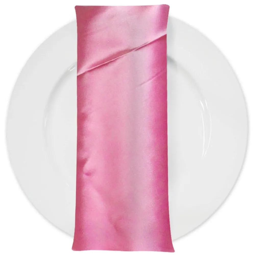 Bridal Satin Table Napkin in Hot Pink 515